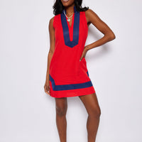 Red Sleeveless Classic Tunic