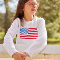 Kids Classic White Flag Sweater