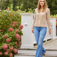 Camel Chunky Cable Knit Sweater
