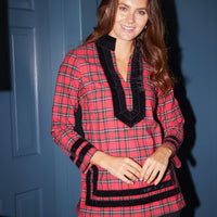 Red Tartan Long Sleeve Classic Tunic