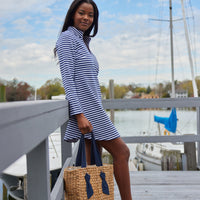 Navy & White Stripe Long Sleeve Classic Tunic
