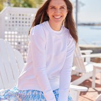 White Puff Sleeve Sweatshirt