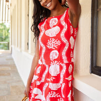 Sea Stripe Square Neck Dress