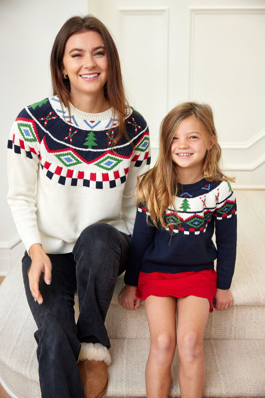 Navy Kids Ski Fair Isle Sweater