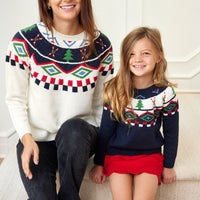Navy Kids Ski Fair Isle Sweater