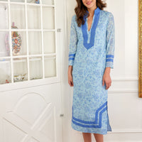 Sky Baroque Floral Caftan