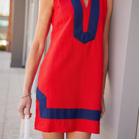 Red Sleeveless Classic Tunic