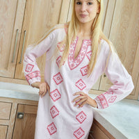 Blush Embroidered Caftan