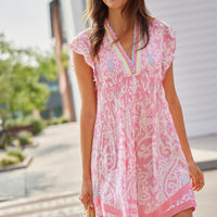 STS x Poupette St Barth Pink Sasha Mini Dress