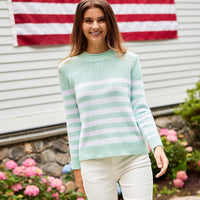 Cabbage Roll Neck Stripe Sweater