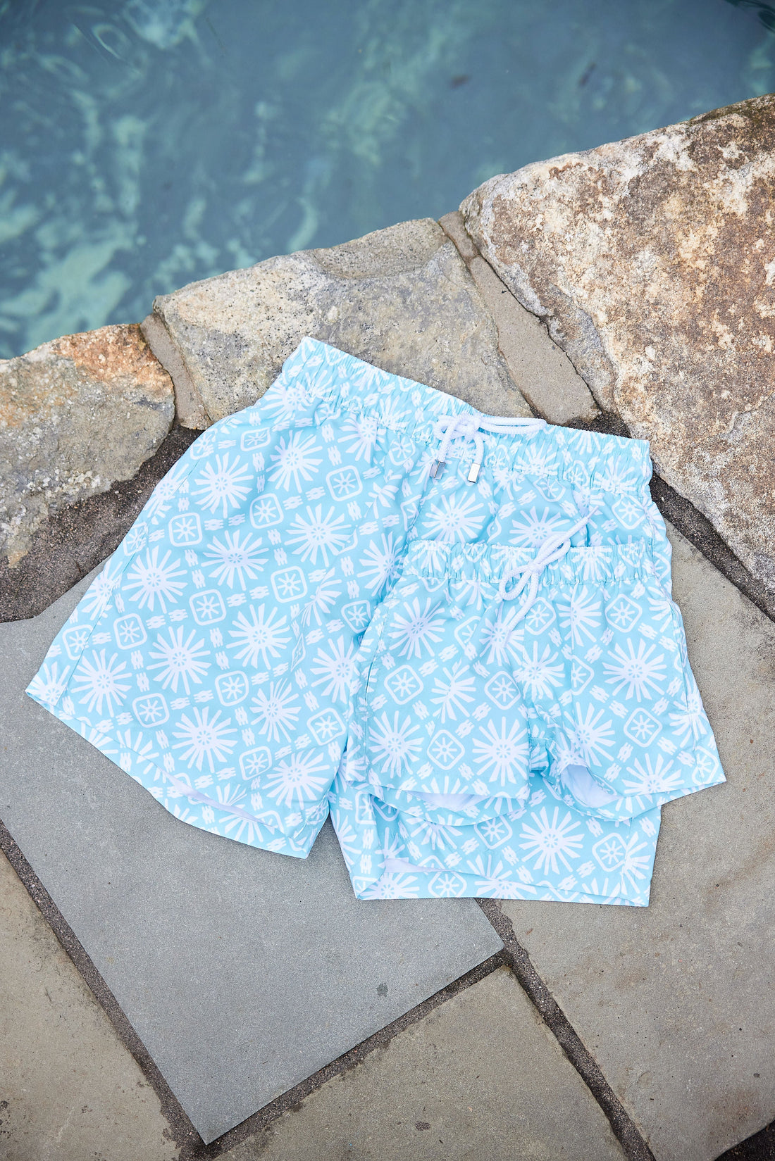 Sunburst Print Kids' Swim Trunks