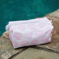 Blush Shell Print Cosmetic Bag