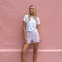 Pink Medallion Print Shorts