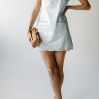 Cool Blue Sleeveless Mod Mini Dress