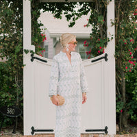 Gasparilla Green Eyelet Button Front Caftan