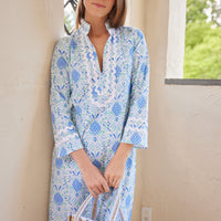 Pineapple Print Caftan with Ric-Rac