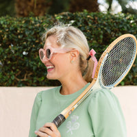 Pistachio Puff Sleeve Tennis Sweatshirt