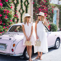Ivory Scalloped Eyelet Midi Skirt Set