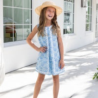 Shell Print Ric-Rac Shift Dress
