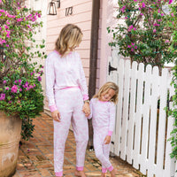 Pink Shell Print Adult Pajamas