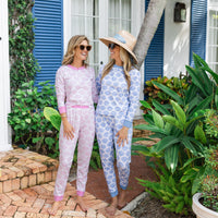 Pink Shell Print Adult Pajamas