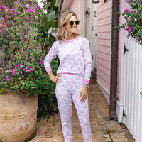 Pink Shell Print Adult Pajamas