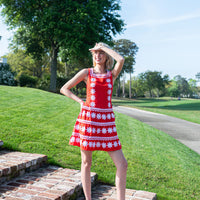 Tomato Embroidered Square Neck Dress