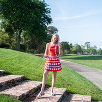 Tomato Embroidered Square Neck Dress