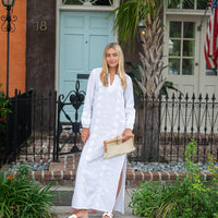 White Embroidered Caftan