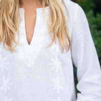 White Embroidered Caftan