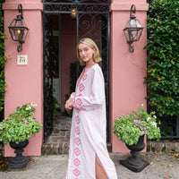 Blush Embroidered Caftan