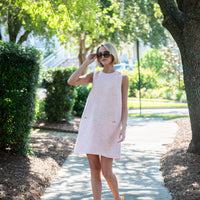 Blush Tweed Sleeveless Shift Dress
