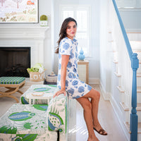 Love Bouquet Short Sleeve Button Front Shift