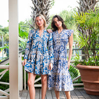 STS x CK Bradley Cinched Waist Flutter Midi Dress