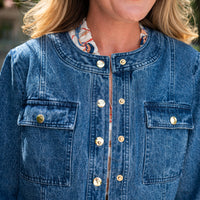 Denim Button Front Jacket