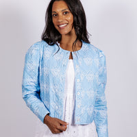 Medallion Print Reversible Button Front Jacket