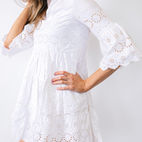 White Eyelet Charlotte Dress