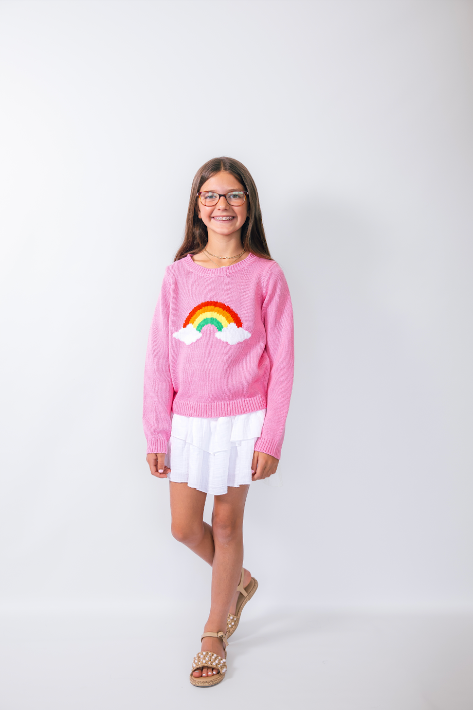 Pink 2024 rainbow sweater