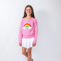Pink Kids Rainbow Sweater