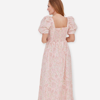 Chinoiserie Shells Square Neck Maxi Dress