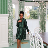 Emerald Sequin Charlotte Dress