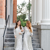 Silver Anne Sequin Midi Dress