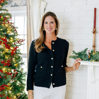 Black Button Front Pocket Cardigan