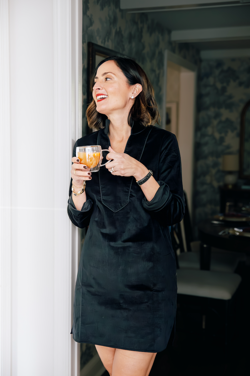 Black top tunic dress