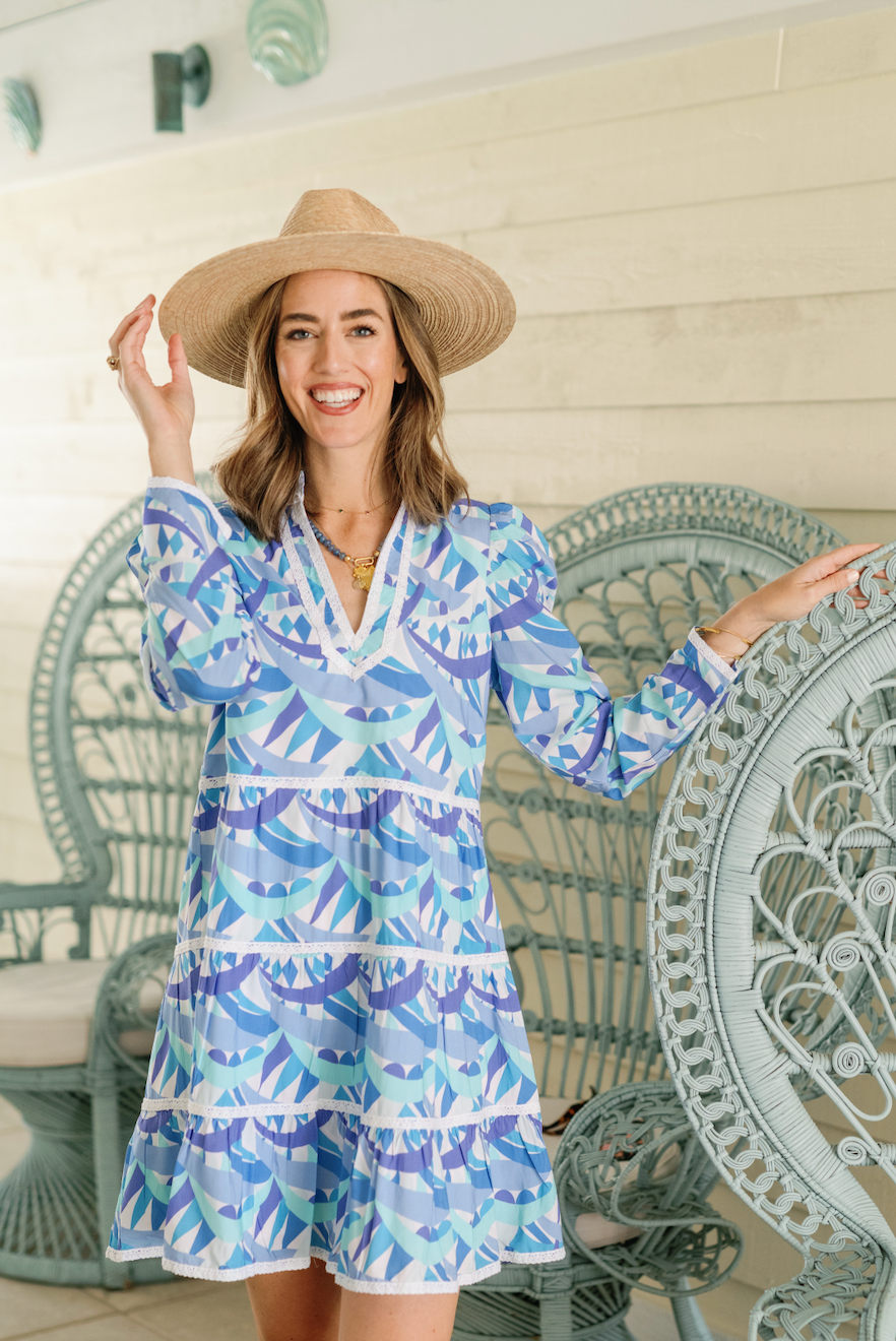 Blue clearance flare dress