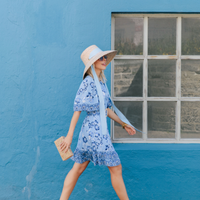 Olivia Floral Print Belted Shirt Dress