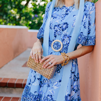 Olivia Floral Print Belted Shirt Dress