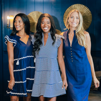 Navy Sleeveless Button Front Midi Tunic with Ric-Rac