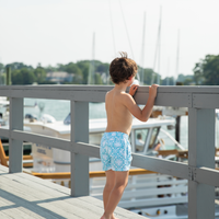 Sunburst Print Kids' Swim Trunks