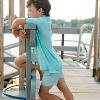 Umbrella Print Kids' Swim Trunks